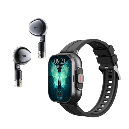 nevox Pulse — Montre Connectée 2-en-1 avec Écouteurs Intégrés
